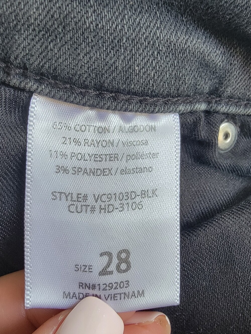 Vici Icon High-Rise Stretch Straight Leg Women’s Jeans - Black - Picture 4 of 6